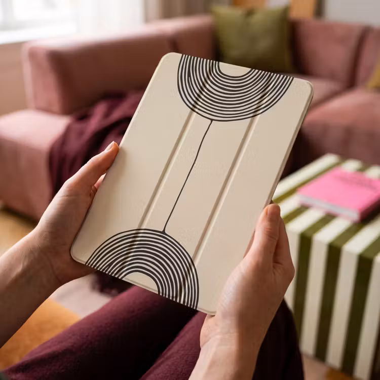 iPad-Hülle - Geometrische Bögen - Minimalistisch - Symmetrisch — 4