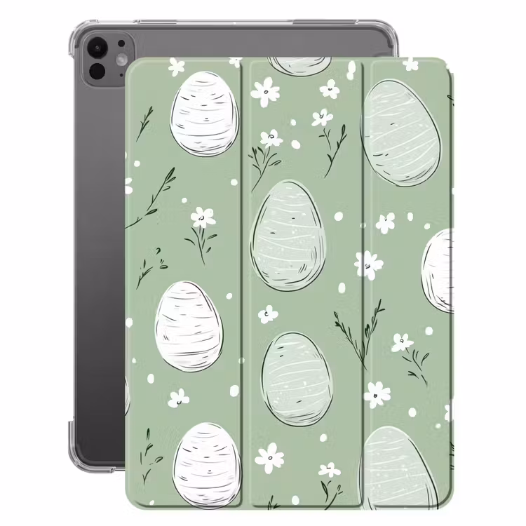 iPad-Hülle - Grün - Eier - Muster — 1