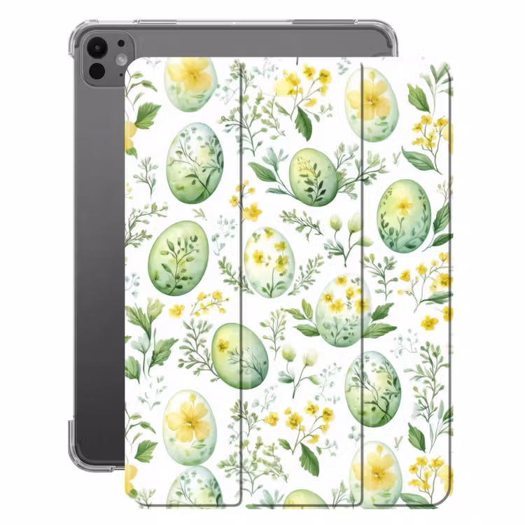 iPad-Hülle - Muster - Grün - Eier — 1