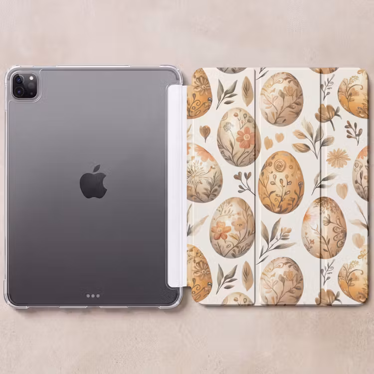 iPad-Hülle - Ostereier - Braun - Blumen — 6
