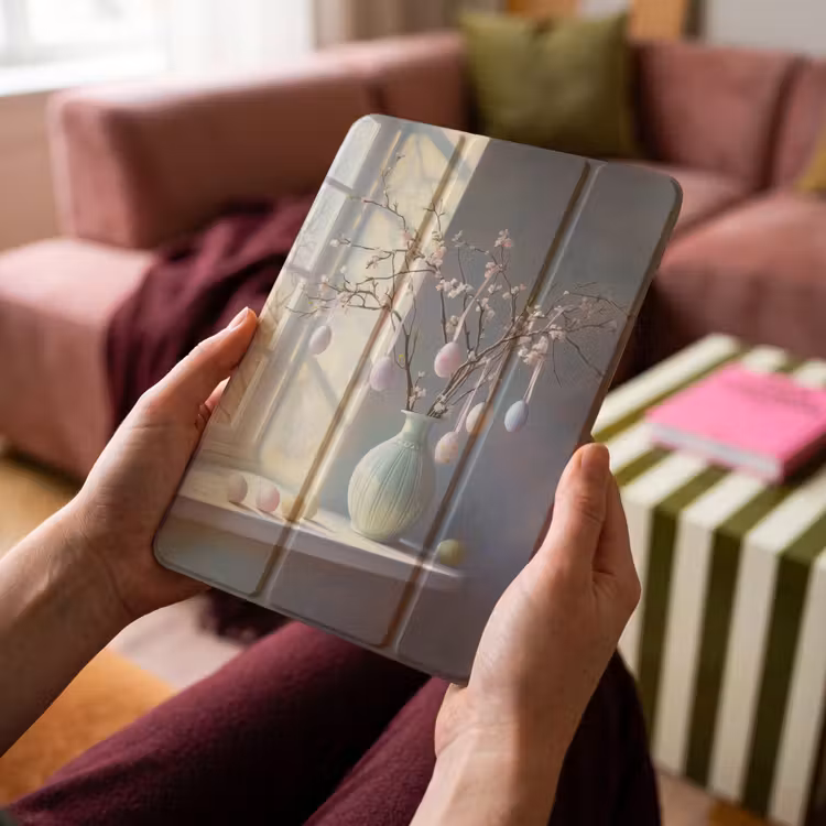 iPad-Hülle - Stillleben - Vase - Osterzweig — 4