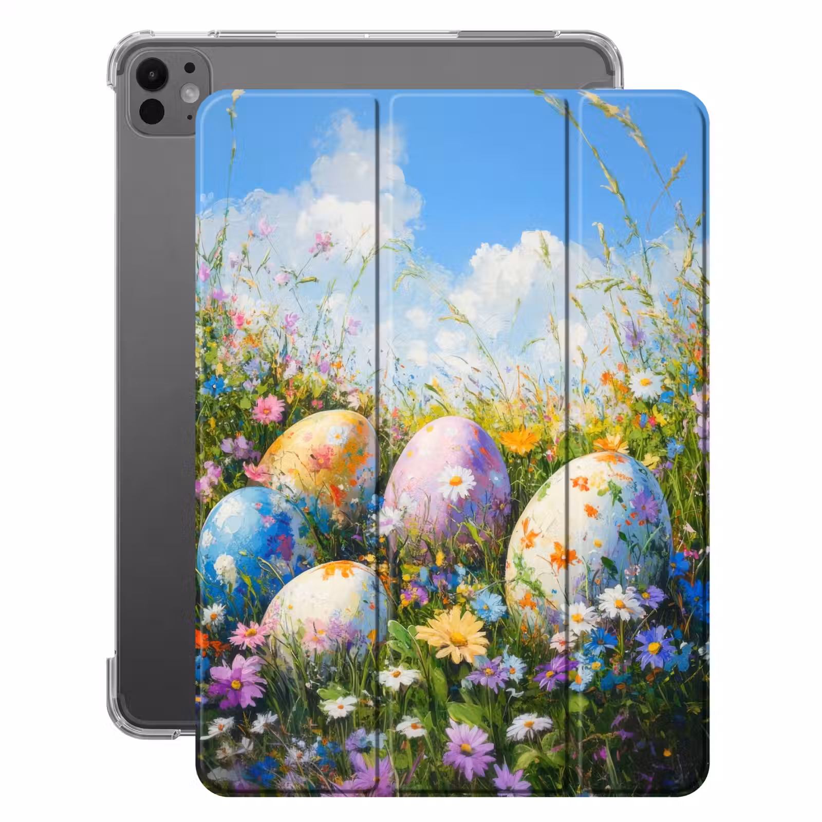 iPad-Hülle - Rasen - Eier - Blumen — 1