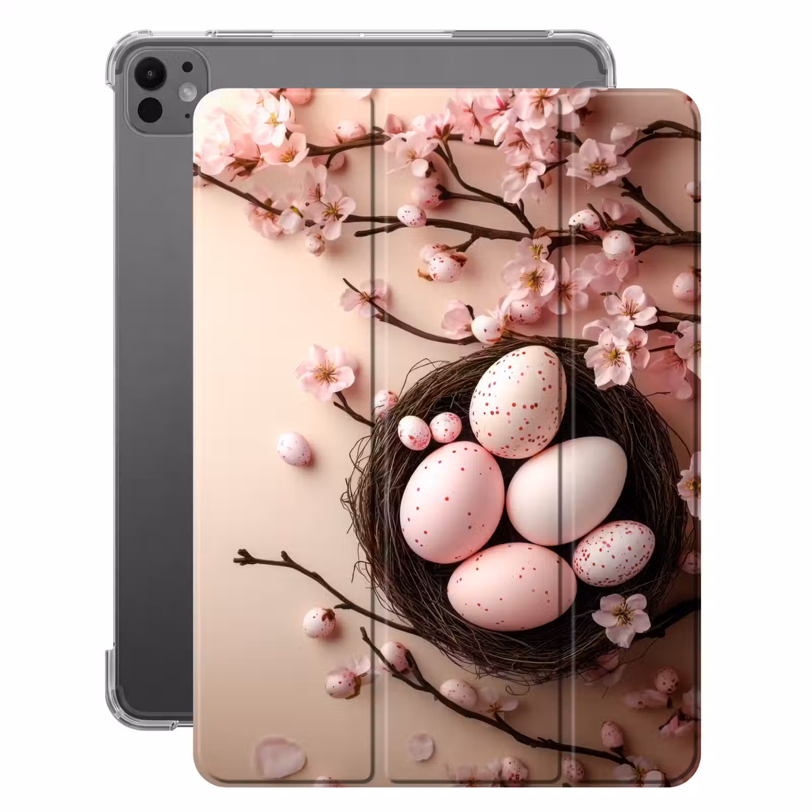 iPad-Hülle - Rosa - Blüten - Eier — 1