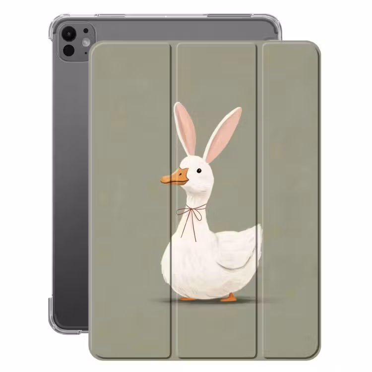 iPad-Hülle - Ente - Kaninchenohren - Grau — 1