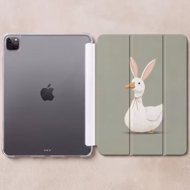 iPad-Hülle - Ente - Kaninchenohren - Grau — 6