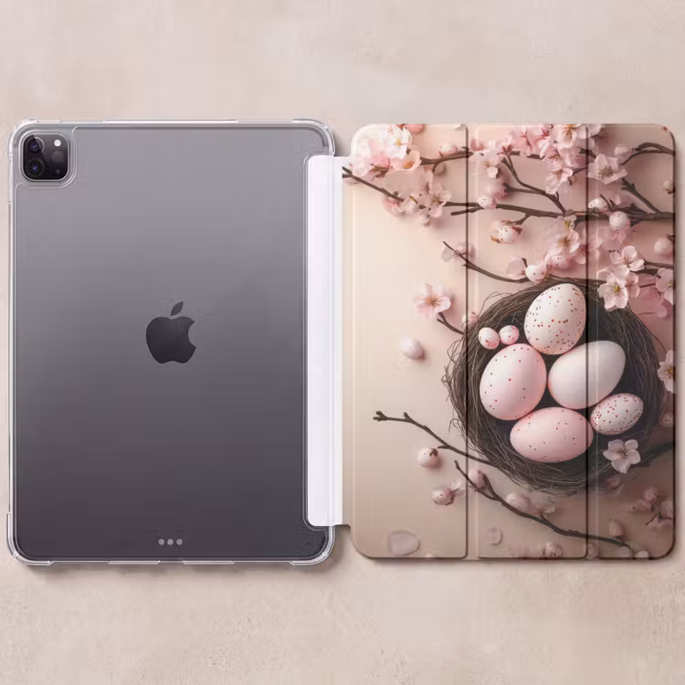 iPad-Hülle - Rosa - Blüten - Eier — 6
