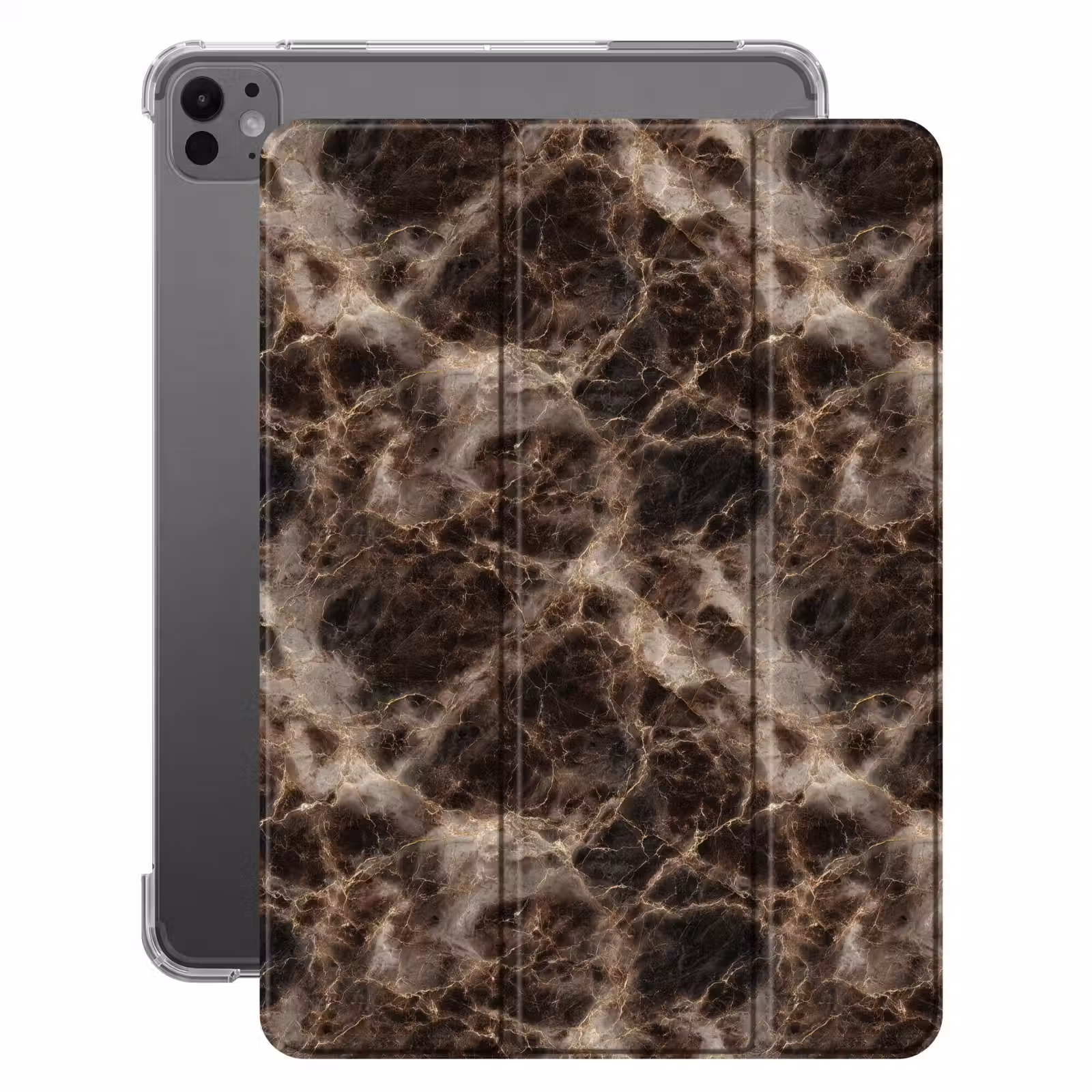 iPad-Hülle - Braun - Gold - Marmor — 1