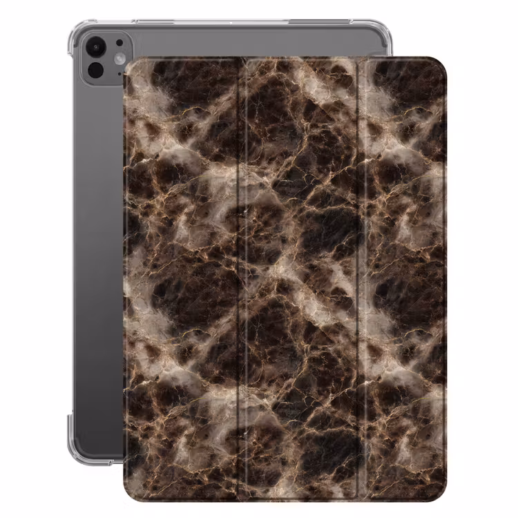 iPad-Hülle - Braun - Gold - Marmor — 1