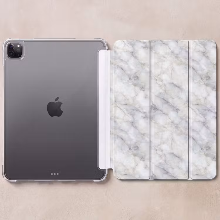 iPad-Hülle - Grau - Marmor - Detailliert — 6