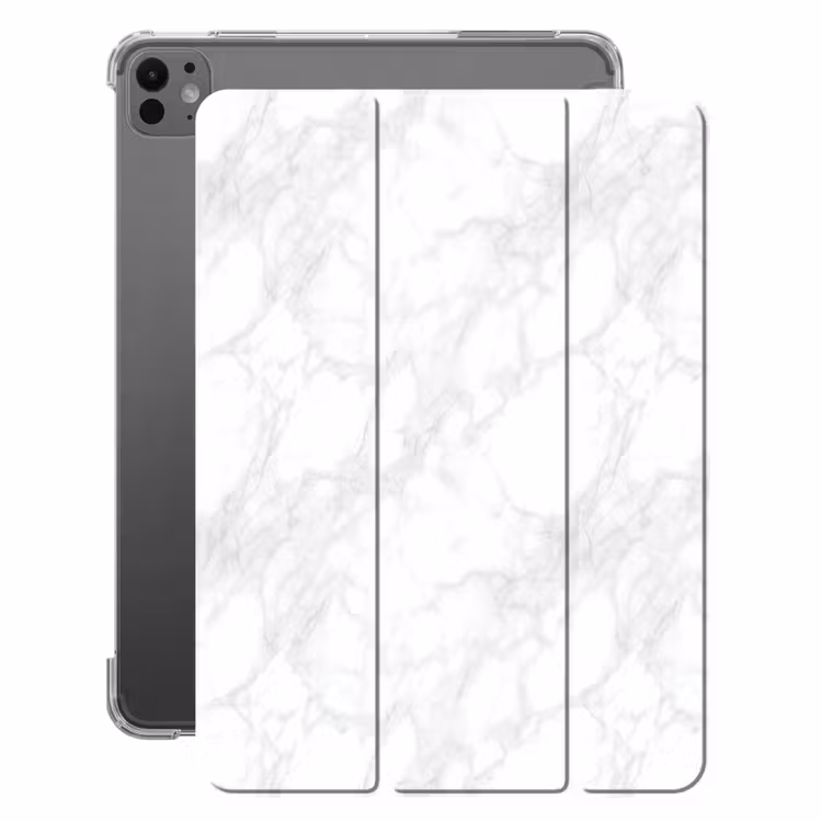 iPad-Hülle - Minimalistisch - Weiß - Graue Adern — 1