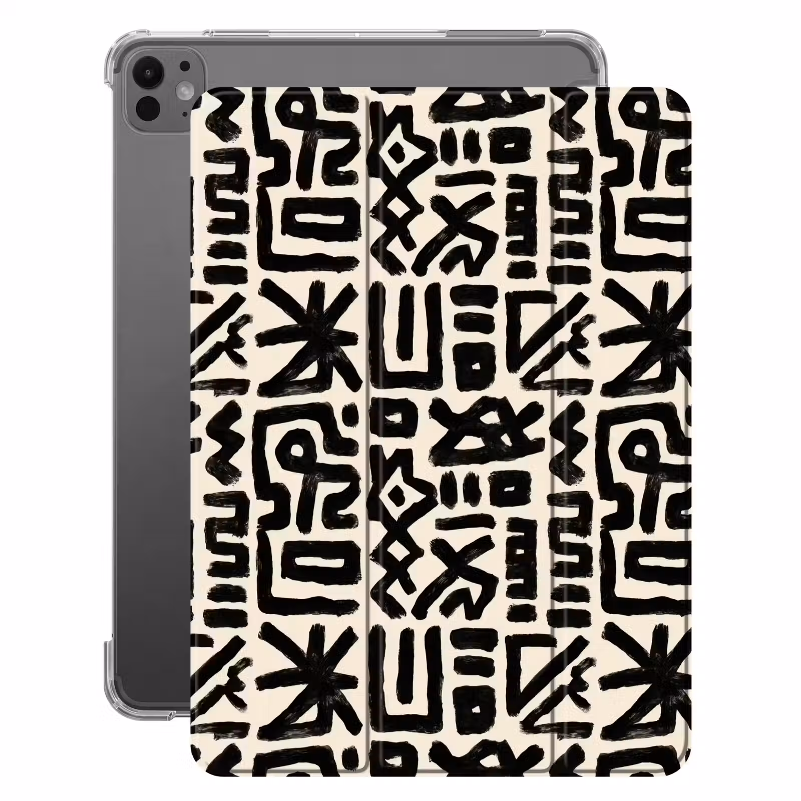 iPad-Hülle - Geometrisch - Figuren - Schwarz — 1