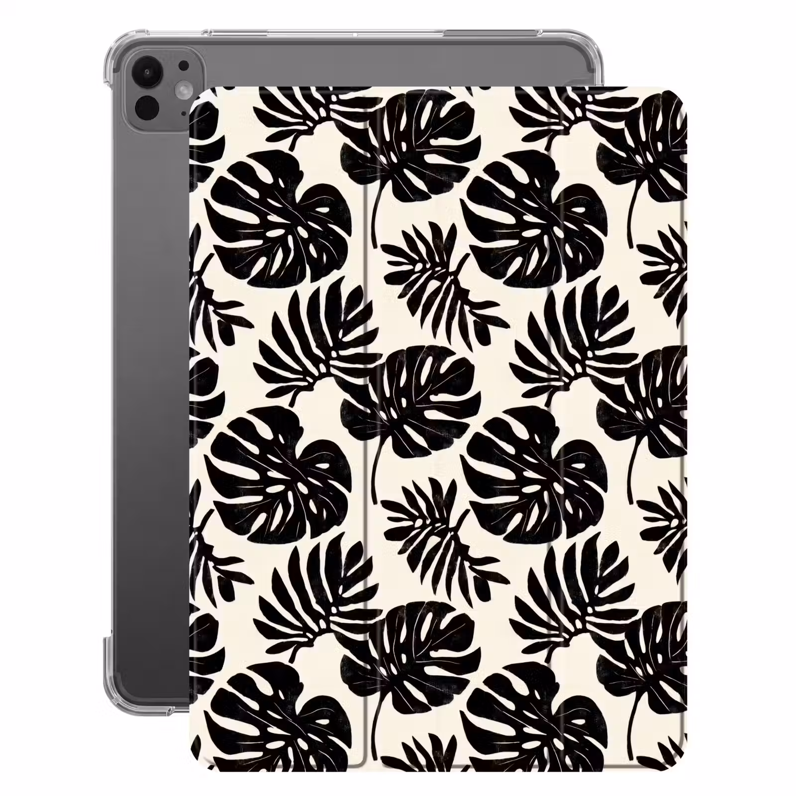 iPad-Hülle - Modern - Monstera - Schwarz — 1