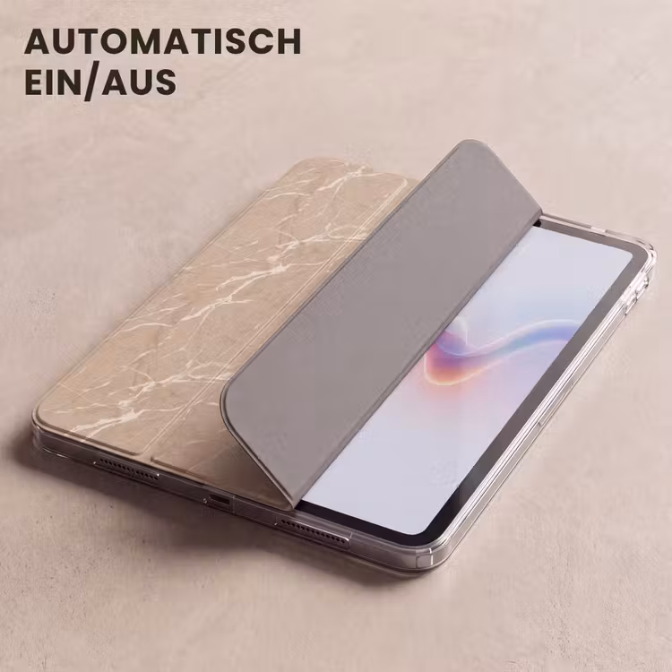 iPad-Hülle - Beige - Marmor - Organisch - Weiß — 5