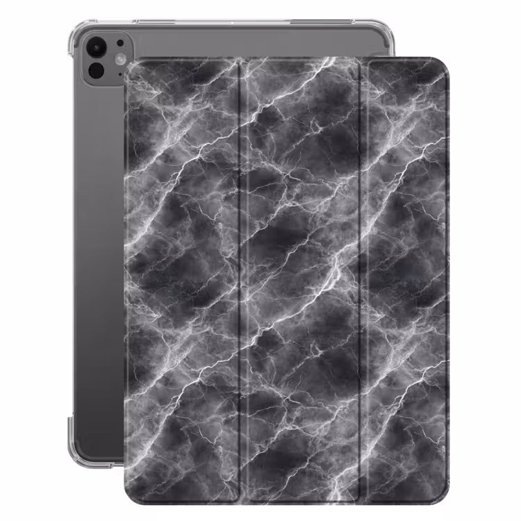 iPad-Hülle - Dunkelgrau - Blitz - Marmor — 1