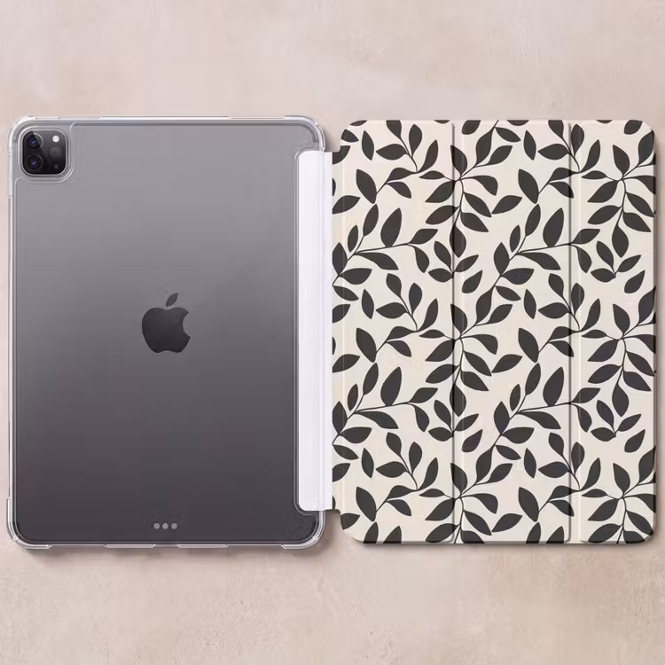 iPad-Hülle - Elegant - Gemustert - Schwarz - Beige — 6