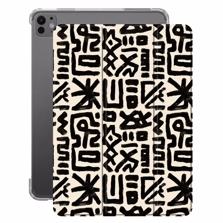iPad-Hülle - Geometrisch - Figuren - Schwarz — 1