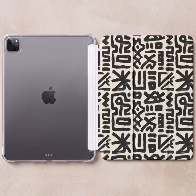 iPad-Hülle - Geometrisch - Figuren - Schwarz — 6