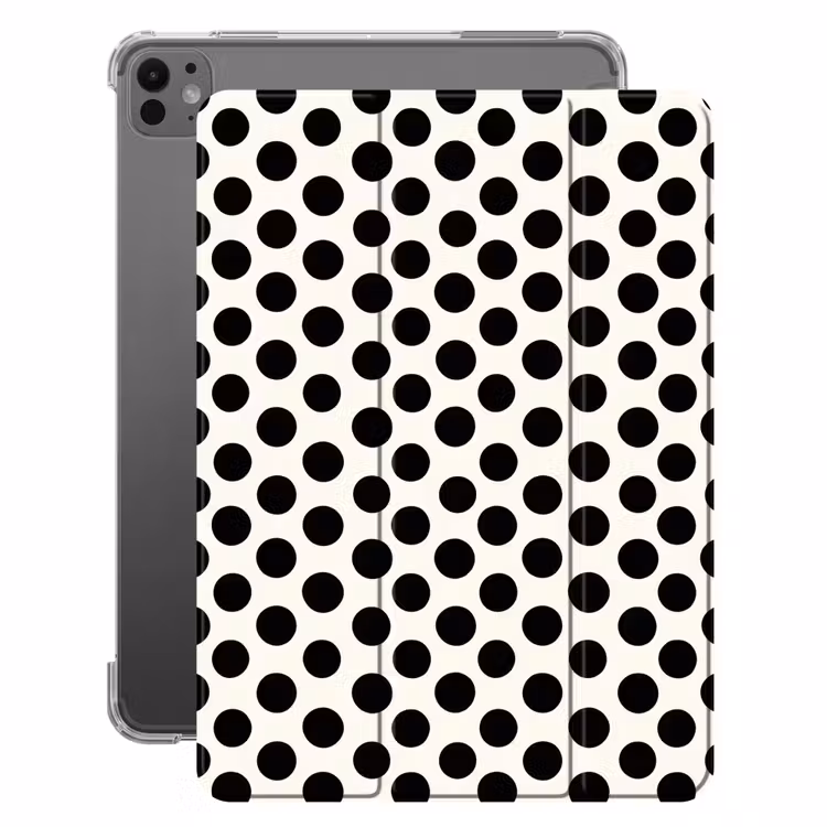 iPad-Hülle - Klassisch - Polka dots - Schwarz — 1