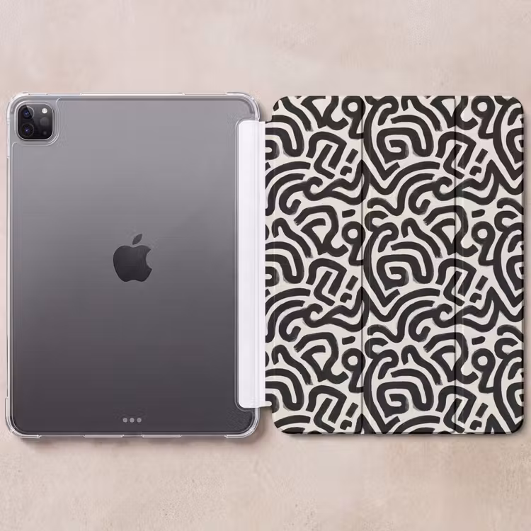 iPad-Hülle - Modern - Abstrakt - Schwarz — 6