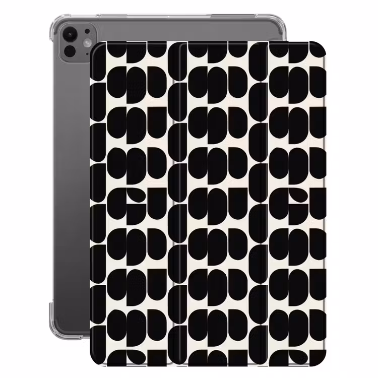 iPad-Hülle - Modern - Gemustert - Schwarz — 1