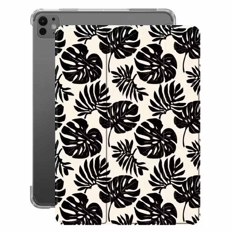 iPad-Hülle - Modern - Monstera - Schwarz — 1