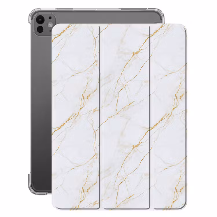 iPad-Hülle - Weiß - Marmor - Gold - Luxuriös — 1