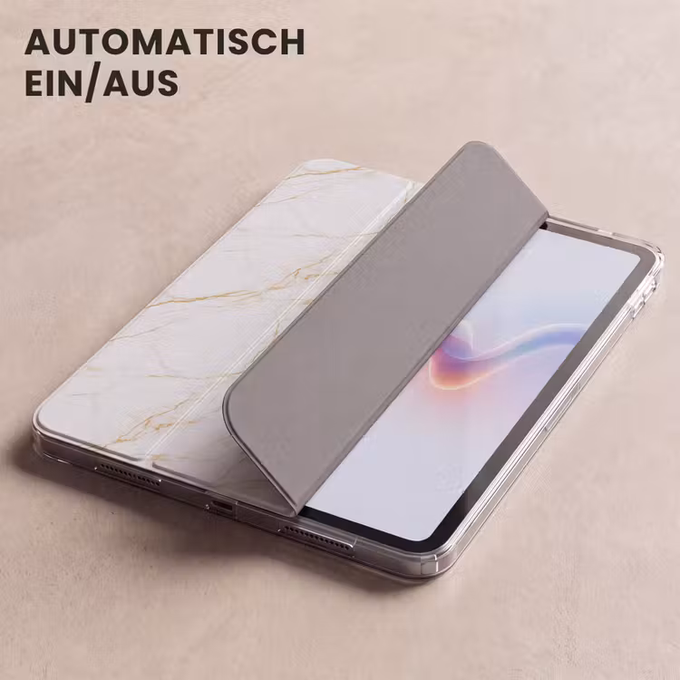 iPad-Hülle - Weiß - Marmor - Gold - Luxuriös — 5