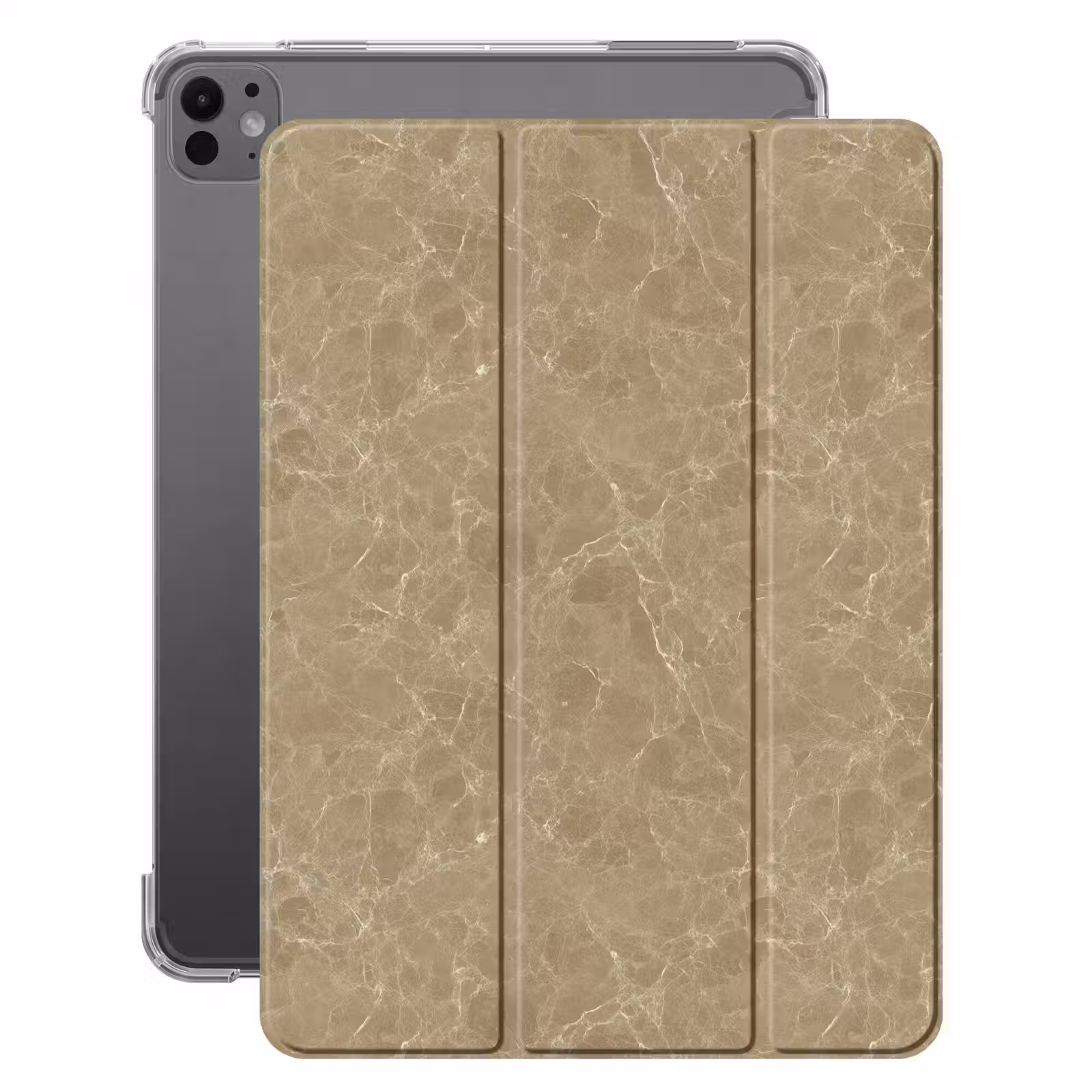 iPad-Hülle - Beige - Marmor - Weiße Adern — 1