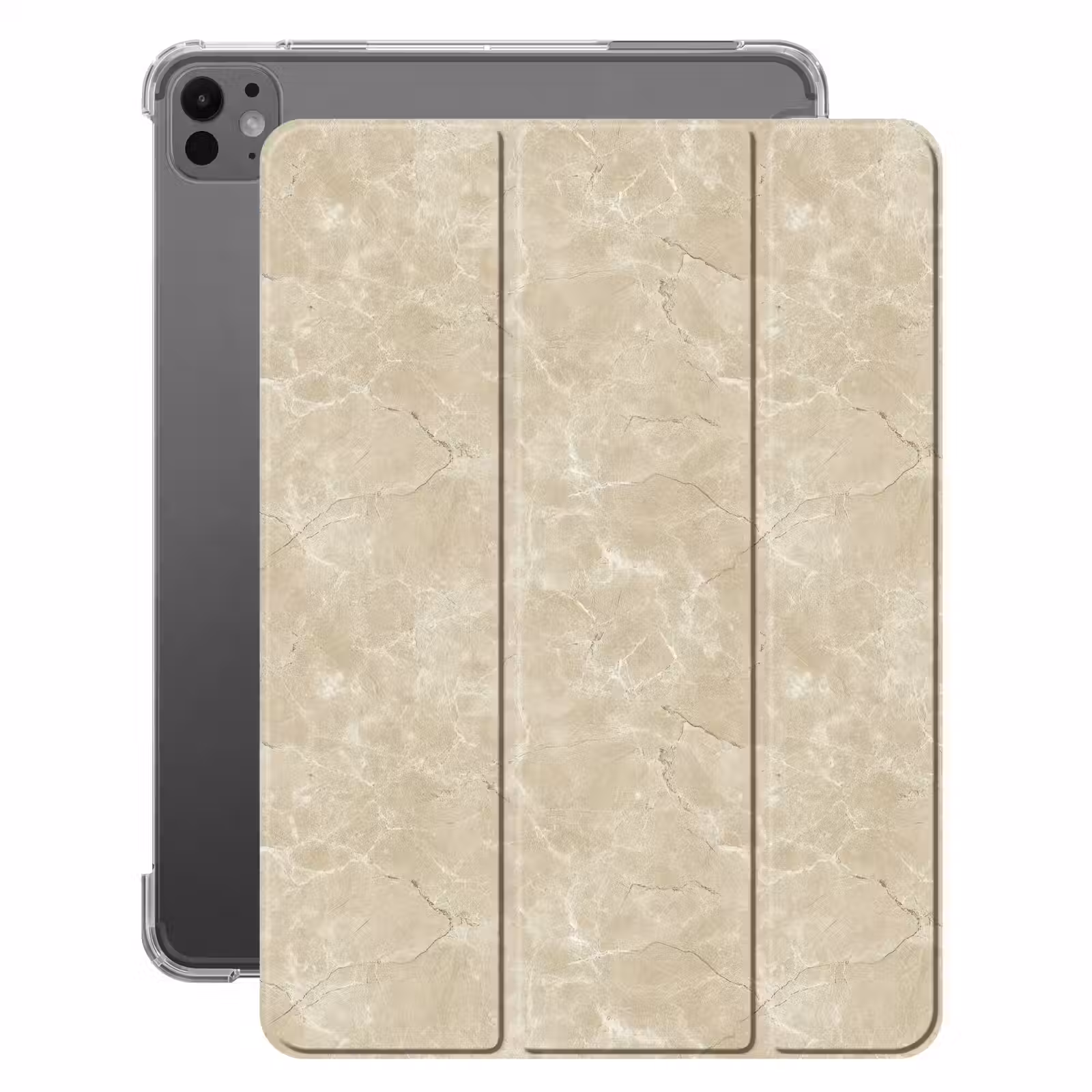 iPad-Hülle - Hellbeige - Marmor - Diffusionsäderung — 1