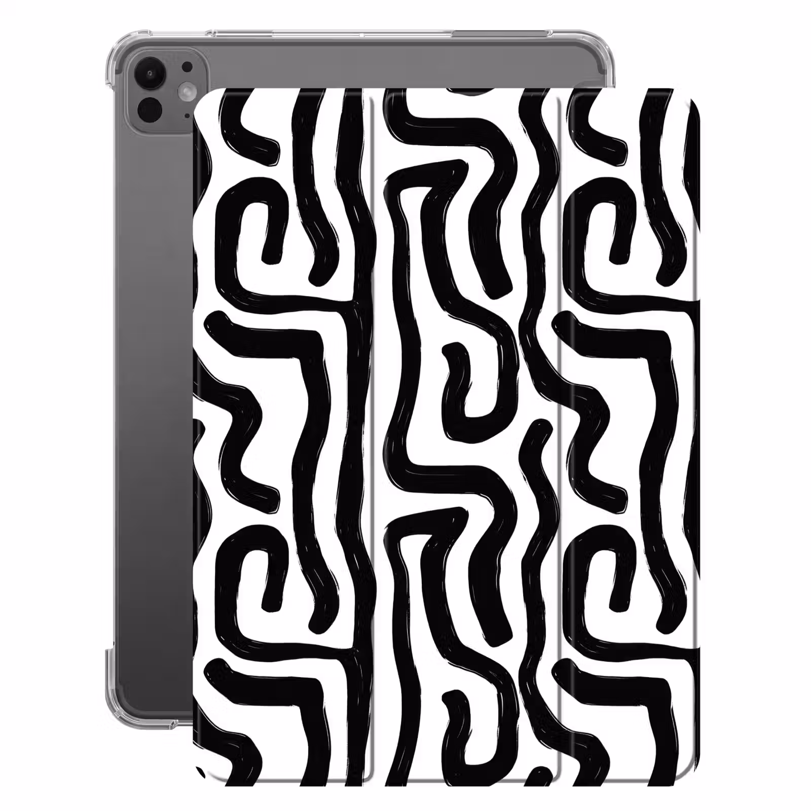 iPad-Hülle - Modern - Linien - Schwarz — 1