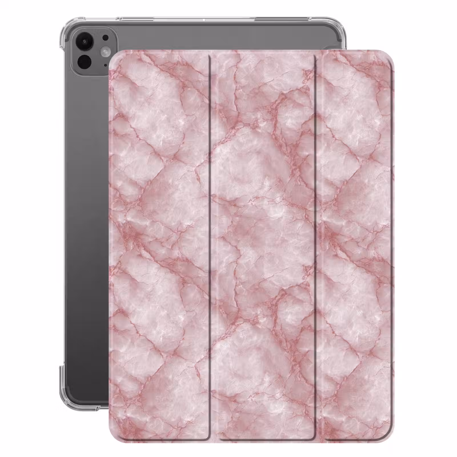 iPad-Hülle - Rosa - Quarzmarmor - Adern — 1