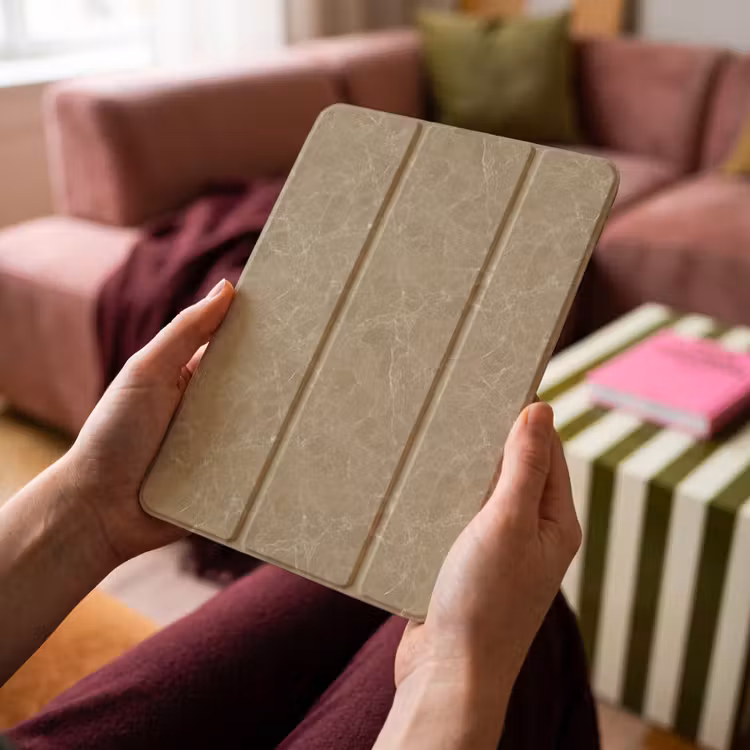 iPad-Hülle - Beige - Marmor - Weiße Adern — 4
