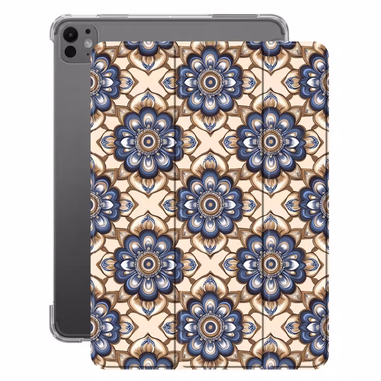 iPad-Hülle - Floral - Ornament - Blau — 1