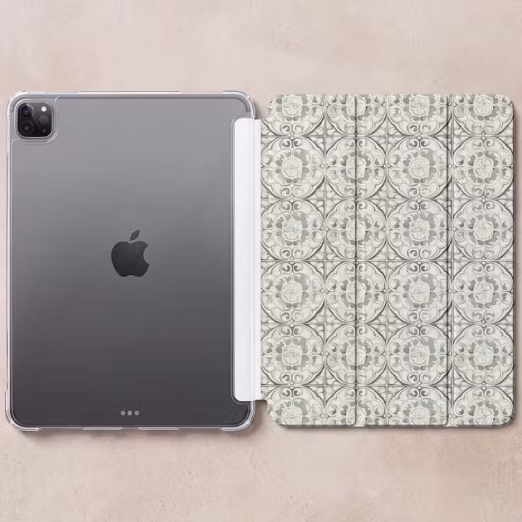 iPad-Hülle - Gelocktes Ornament - Fliese - Grün — 6