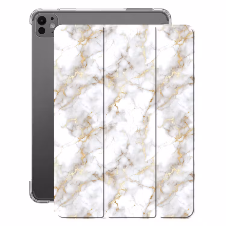 iPad-Hülle - Goldene Adern - Marmor - Weiß — 1