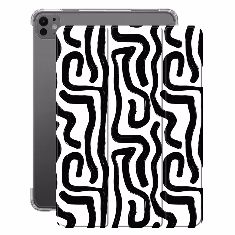 iPad-Hülle - Modern - Linien - Schwarz — 1