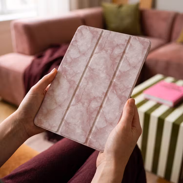 iPad-Hülle - Rosa - Quarzmarmor - Adern — 4
