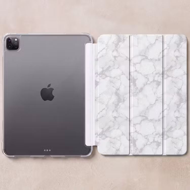 iPad-Hülle - Weiß - Marmor - Grau — 6
