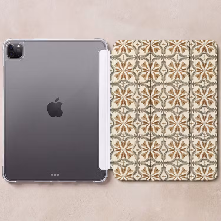 iPad-Hülle - Ornamentale Fliesen - Muster - Braun — 6