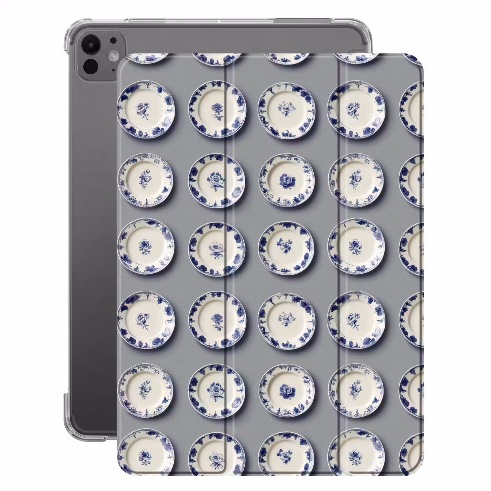 iPad-Hülle - Schilder - Blumen - Blau - Weiß — 1