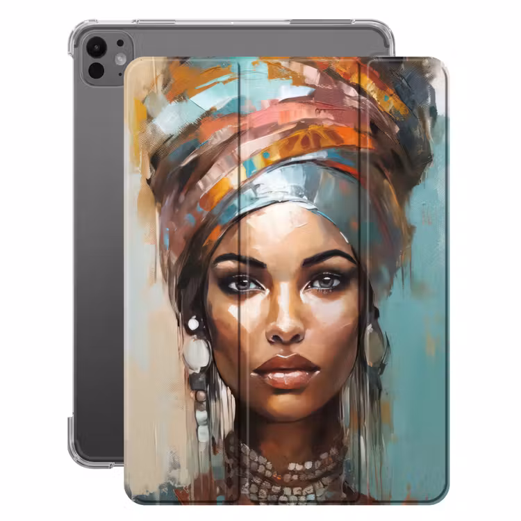 iPad-Hülle - Frau - Kunst - Schmuck - Porträt — 1