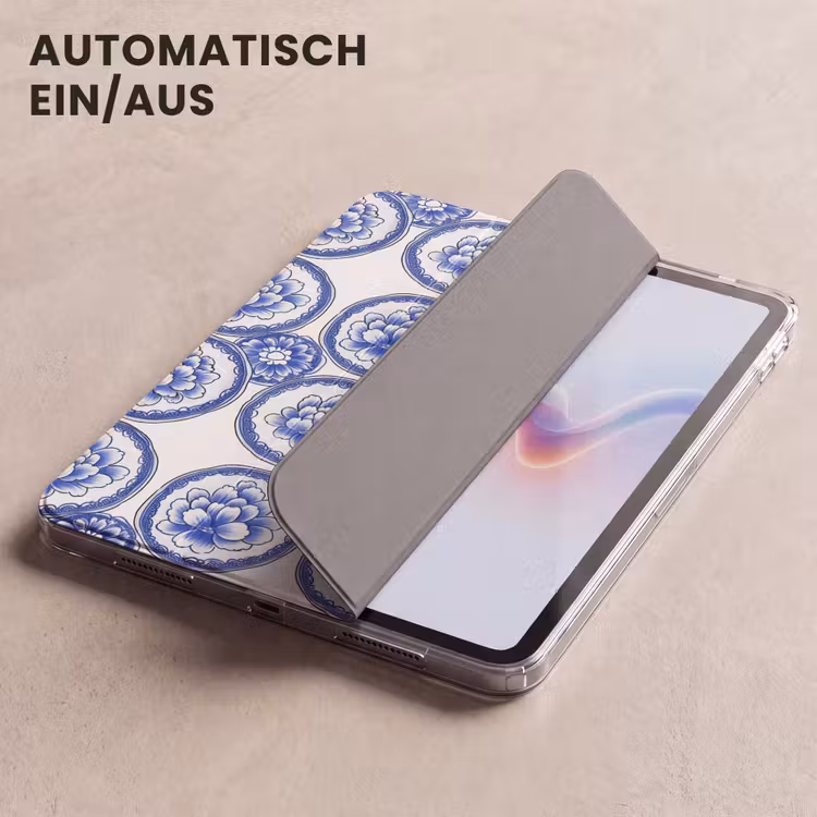 iPad-Hülle - Kreise - Blumen - Blau — 5
