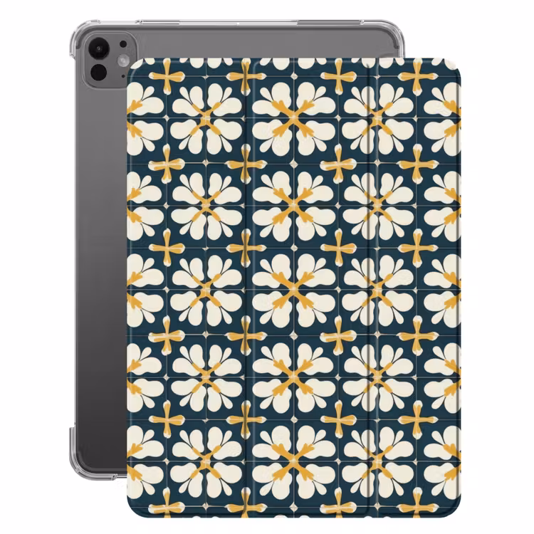 iPad-Hülle - Motiv - Fliese - Ockergelb — 1