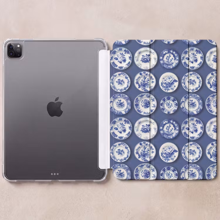 iPad-Hülle - Teller - Floral - Blau — 6