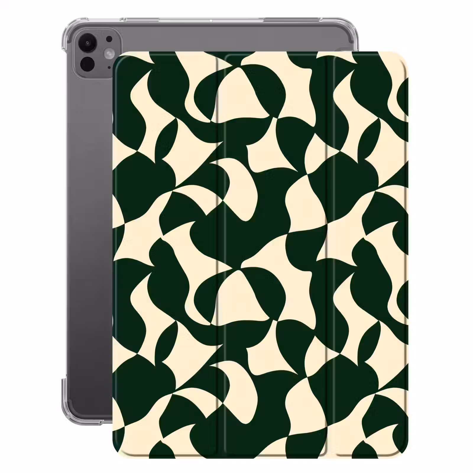 iPad-Hülle - Grün - Bio-Oberflächen - Creme — 1