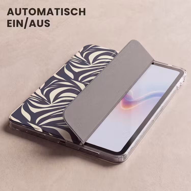 iPad-Hülle - Blattformen - Blau - Muster - Weiß — 5