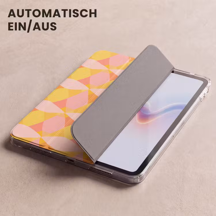iPad-Hülle - Bunt - Schachbrettmuster - Blattformen — 5
