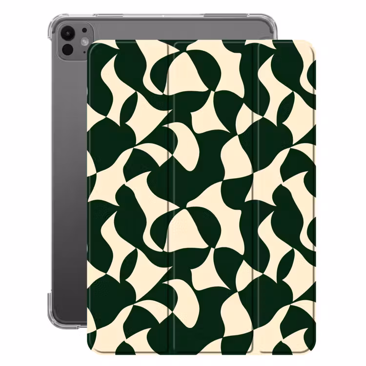 iPad-Hülle - Grün - Bio-Oberflächen - Creme — 1
