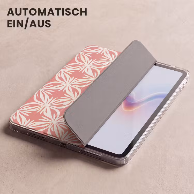 iPad-Hülle - Rosa - Florales Motiv - Weiß - Modern — 5