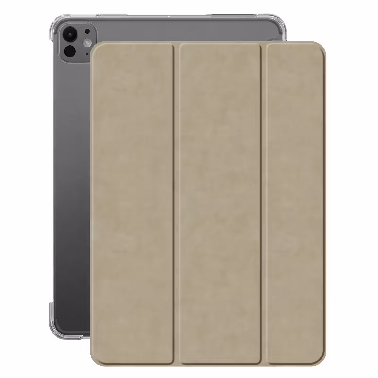 iPad-Hülle - Farbe Taupe - Wolkige Textur - Natürlich — 1